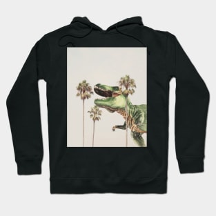 Green dinosaur and palms Hoodie